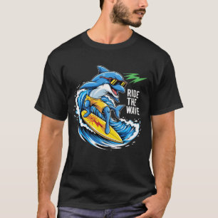 RIDE THE WAVE – Wave Surf Graphic  T-Shirt
