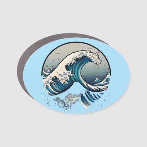  Ride the Waves Car Magnet