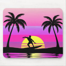 Ride the Waves – Purple Sunset Surf Mood Mouse Pad