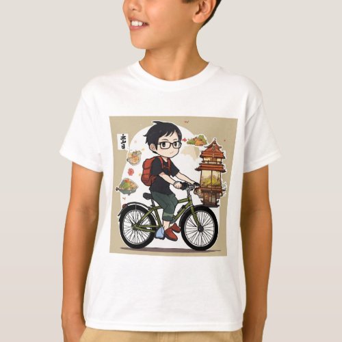 Ride Through Time _ Vintage Bicycle Elegance T_Shirt