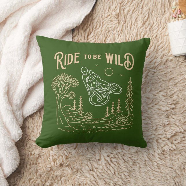 Ride to be Wild Throw Pillow (Blanket)