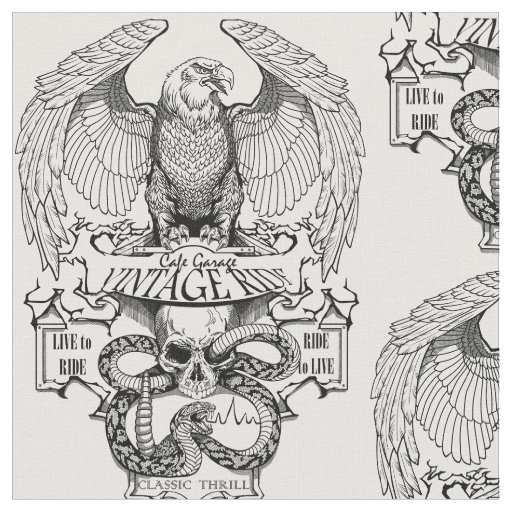 Ride To Live Live To Ride Biker design Fabric