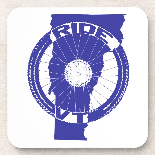 Ride Vermont Drink Coaster (Front)