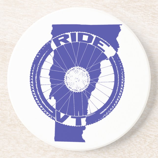 Ride Vermont Drink Coaster (Front)