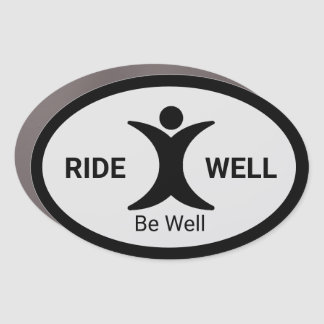 Ride Well Be Well Car Magnet