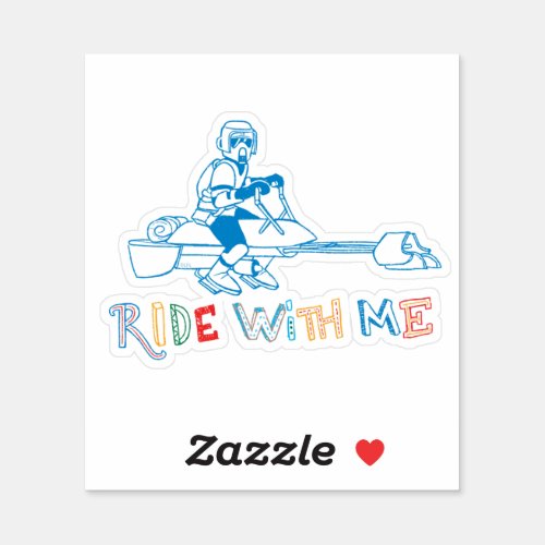 Ride With Me   Colorful Doodle Sticker