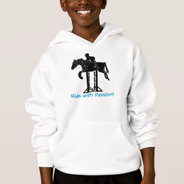 Ride with Passion! Equestrian Horse Tee Shirt (Front)