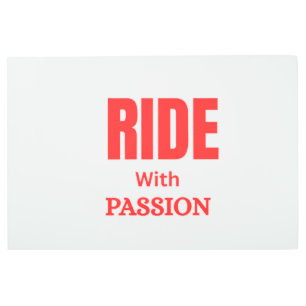 Ride With Passion – Inspirational Motorcycle Typog Metal Print