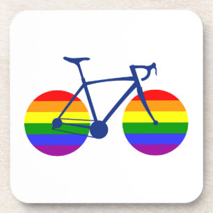 Ride With Pride Bike Beverage Coaster