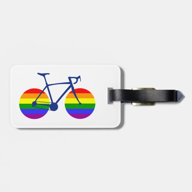 Ride With Pride Bike Luggage Tag (Back Horizontal)