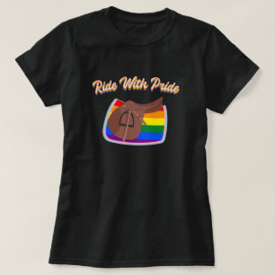 Ride With Pride - LGBTQ+ English Saddle and Pad T-Shirt