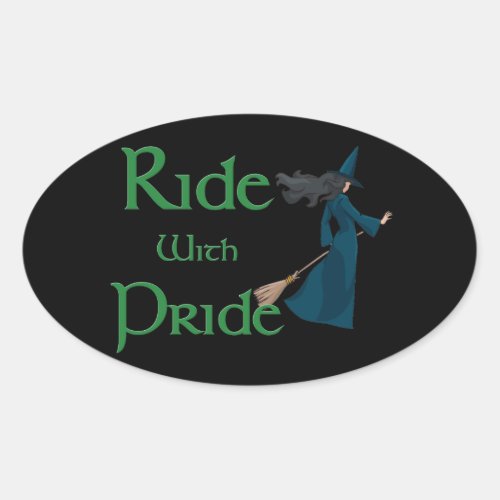 Ride with Pride Oval Sticker