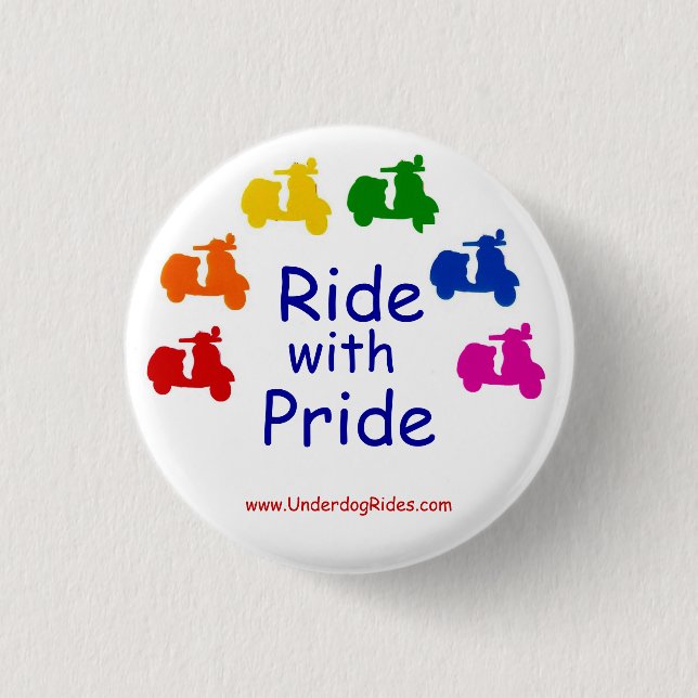 Ride with Pride Scooter Button (Front)