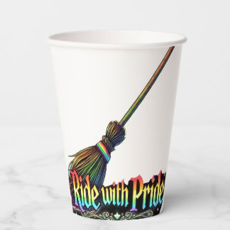 Ride with pride variant paper cup