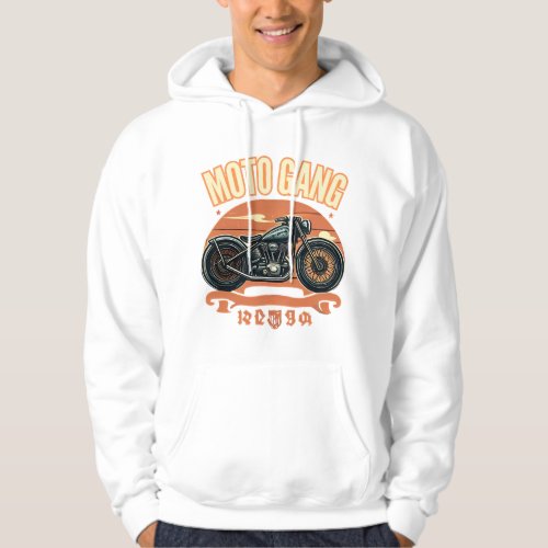 Ride with the  Moto Gang Hoodie