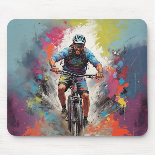 Ride Your Mountain Bike Art Mouse Pad
