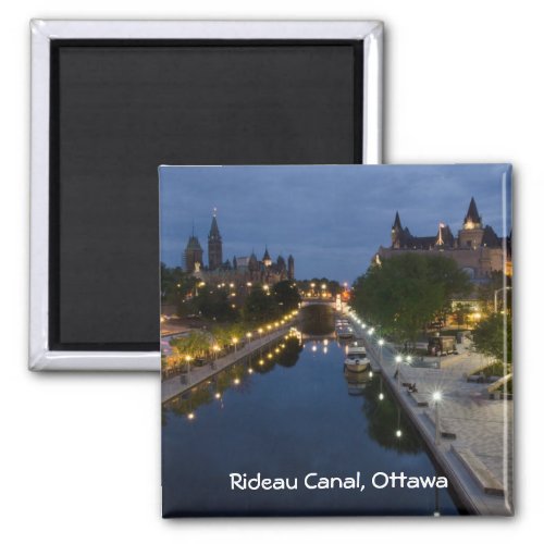 Rideau Canal and Sussex Drive at night Magnet