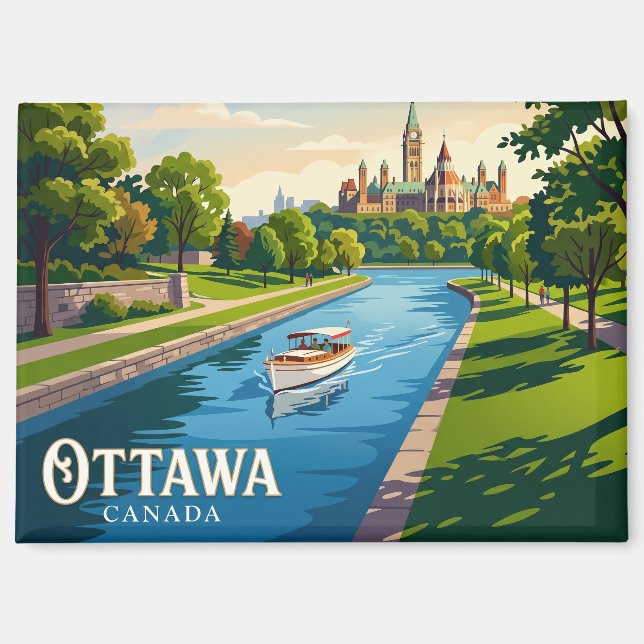 Rideau Canal Canada Magnet (Front)