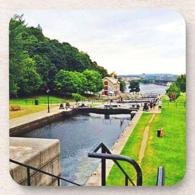 Rideau Canal Waterway. Buy Now Beverage Coaster (Front)