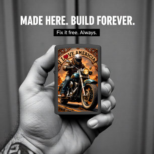 Rider Blue Cruiser Urban Street Zippo Lighter