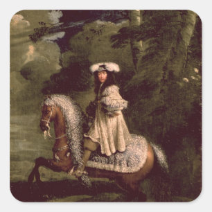 Rider in Blue Square Sticker