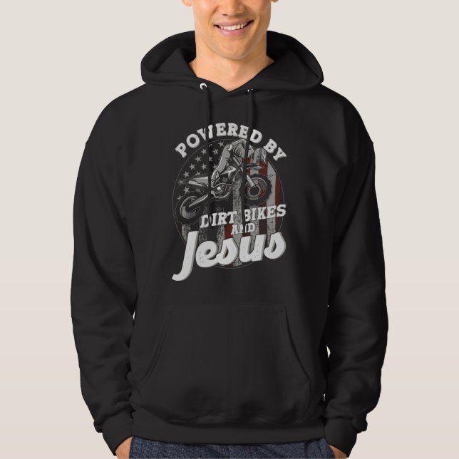 Rider Motocross Dirt Bike Racing  Hoodie (Front)