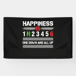 Rider Motorcycle Happiness Is One Down And All Up Banner