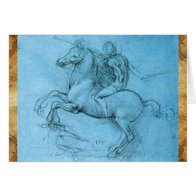 Rider on a Rearing Horse Cards (Front Horizontal)