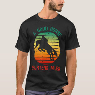 Rider  Retro Sunset Vintage Horse Racing Derby T-Shirt