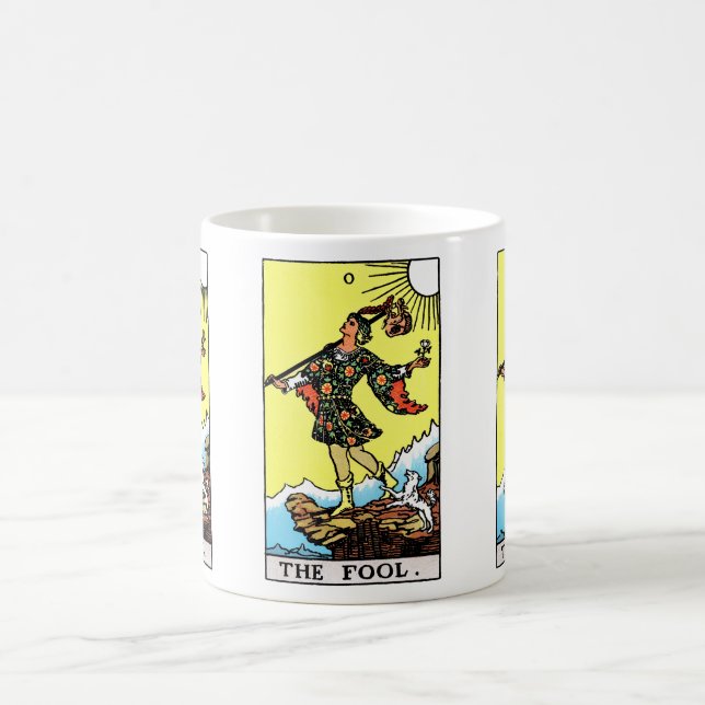 Rider Waite Tarot Major Arcana The Fool  Coffee Mug (Center)