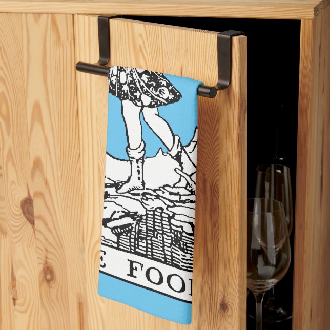 Rider Waite Tarot Major Arcana The Fool  Kitchen Towel (Thirds Fold)