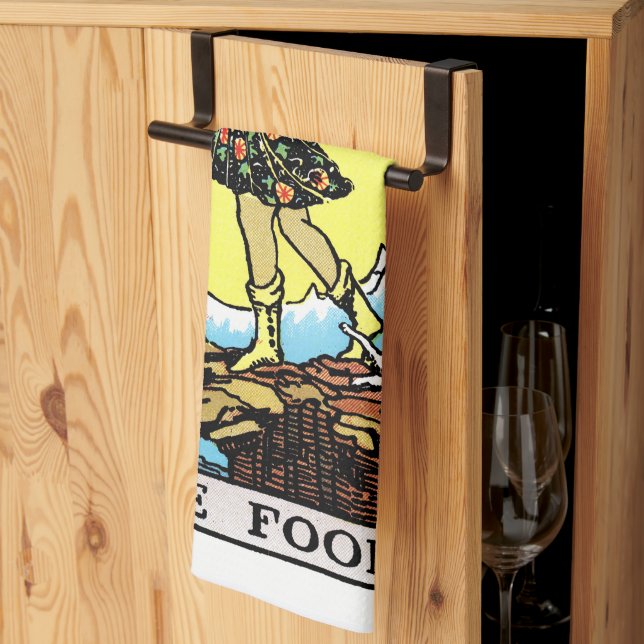 Rider Waite Tarot Major Arcana The Fool  Kitchen Towel (Thirds Fold)
