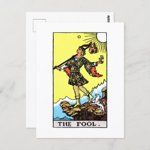 Rider Waite Tarot Major Arcana The Fool Postcard