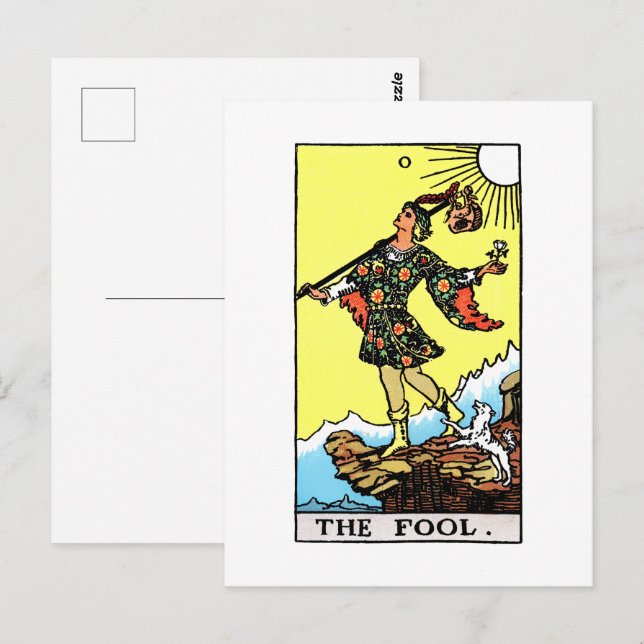 Rider Waite Tarot Major Arcana The Fool  Postcard (Front/Back)