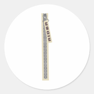 Rider Zipper Classic Round Sticker