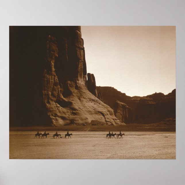 Riders in Canyon, 1904. Vintage Photo Poster (Front)