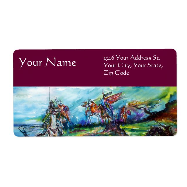 RIDERS IN STORM Medieval Knights Horseback Purple Label (Front)