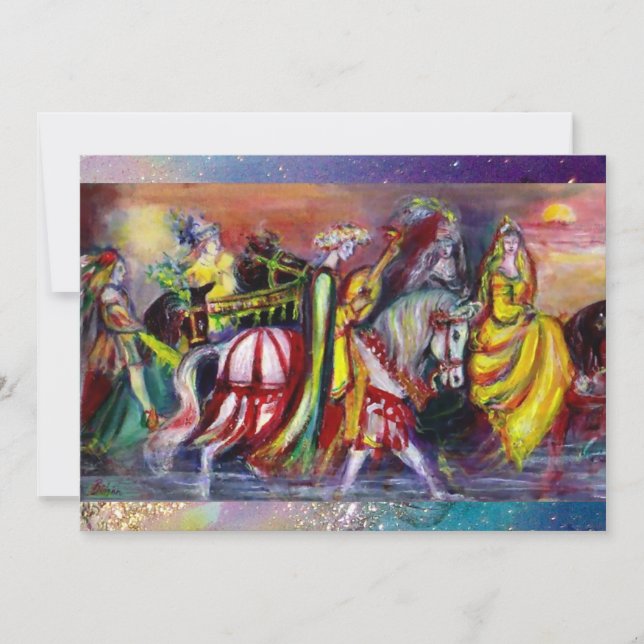 RIDERS  IN THE NIGHT ,blue sparkles Announcement (Front)