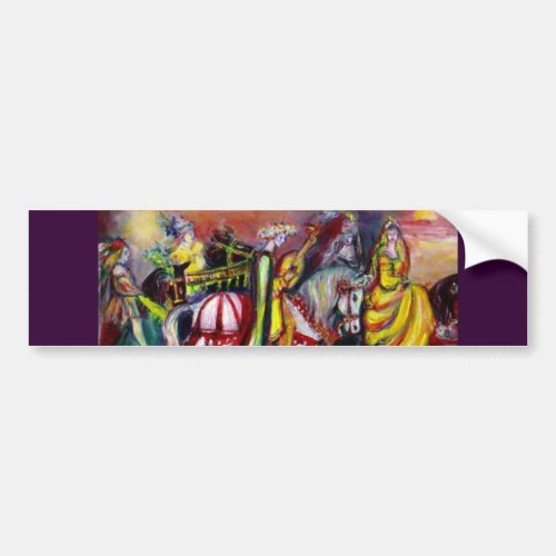 RIDERS IN THE NIGHT detail Bumper Sticker