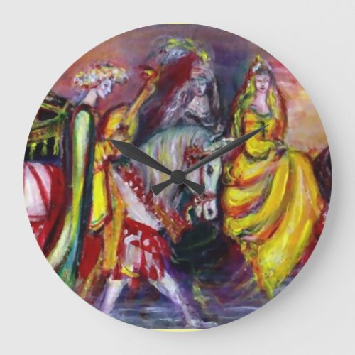 RIDERS IN THE NIGHT Fantasy Large Clock