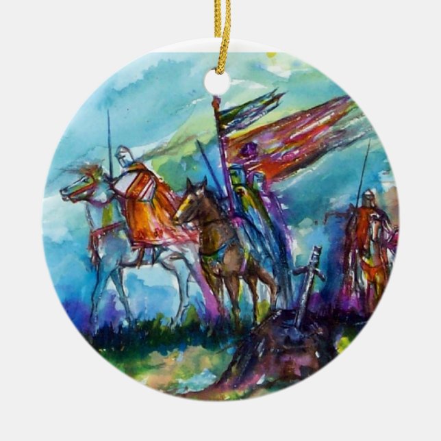 RIDERS IN THE STORM CERAMIC ORNAMENT (Front)