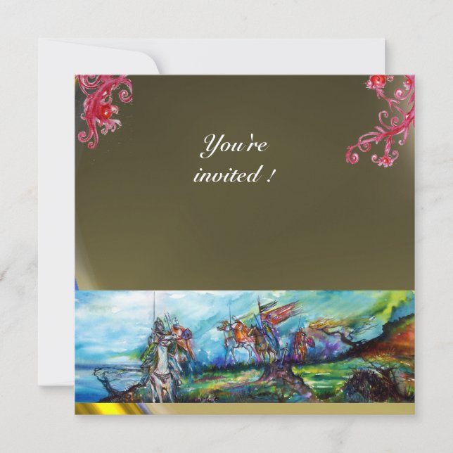 RIDERS IN THE STORM gem grey Invitation (Front)