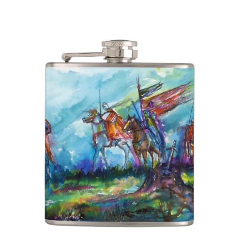 RIDERS IN THE STORM HIP FLASK