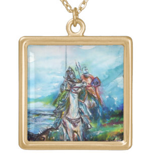 RIDERS IN THE STORM KNIGHTS TEMPLAR GOLD PLATED NECKLACE