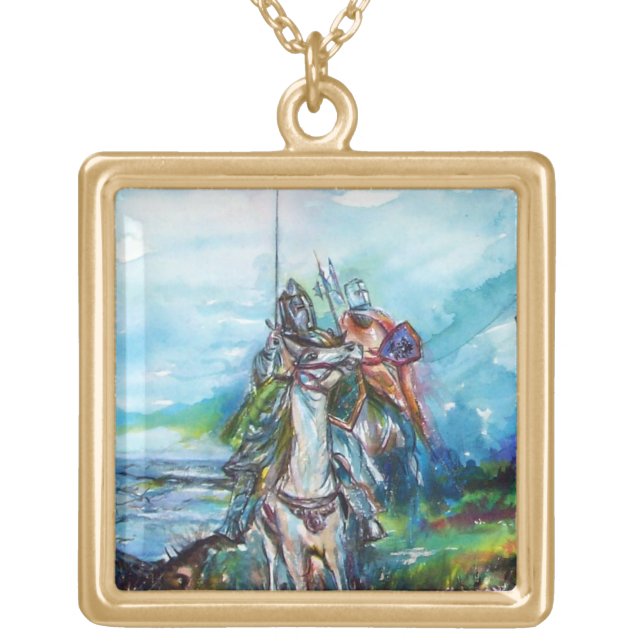 RIDERS IN THE STORM KNIGHTS TEMPLAR GOLD PLATED NECKLACE (Front)