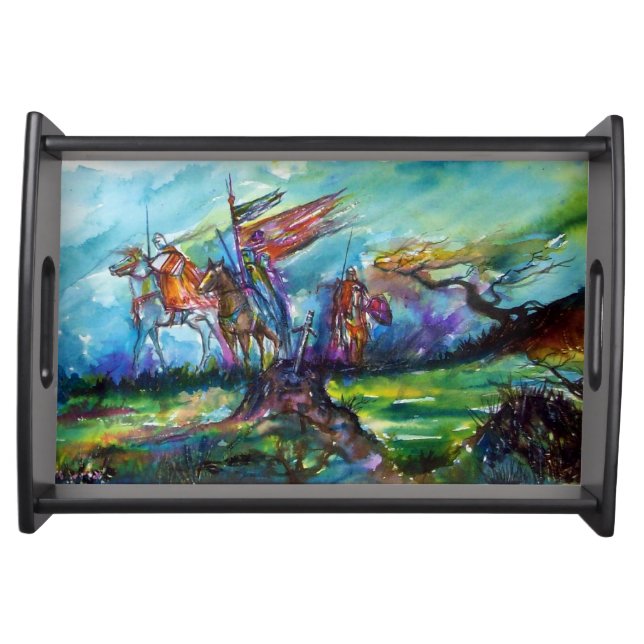 RIDERS IN THE STORM KNIGHTS TEMPLAR SERVING TRAY (Front)