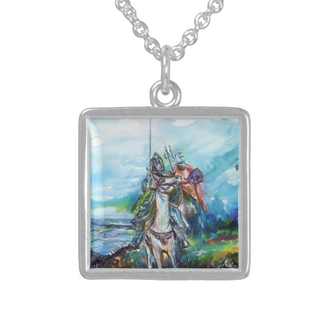 RIDERS IN THE STORM KNIGHTS TEMPLAR STERLING SILVER NECKLACE (Front)