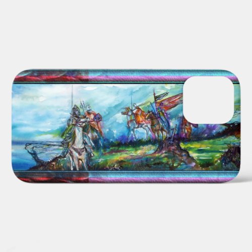 RIDERS IN THE STORM Medieval Knights Blue iPhone 12 Case