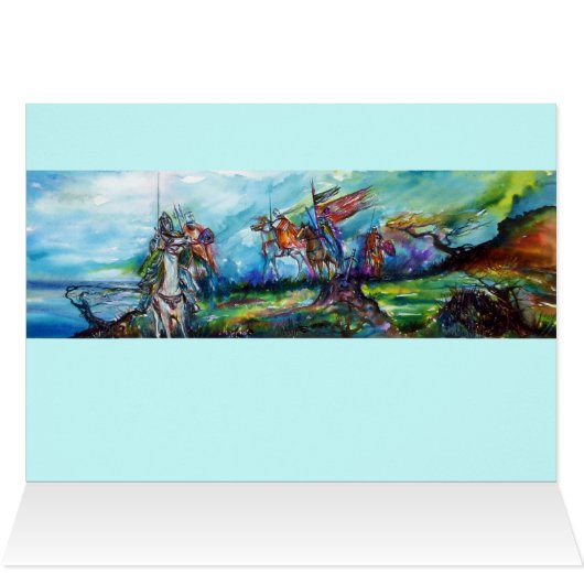 RIDERS IN THE STORM Medieval Knights Horseback (Inside Horizontal (Top))