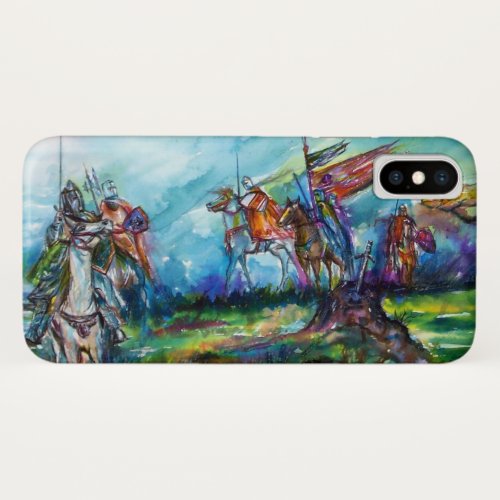 RIDERS IN THE STORM Medieval Knights Horseback iPhone X Case